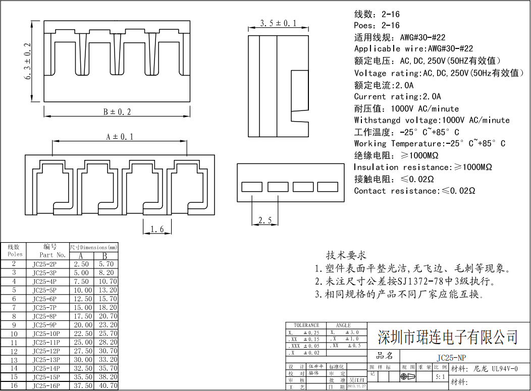 間距2.54-JC25彎針